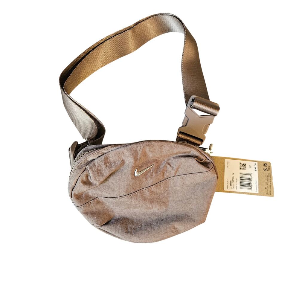 Nike Sportswear Essentials Crossbody Bag Taupe Brown Mini Sling Belt Bag NWT
